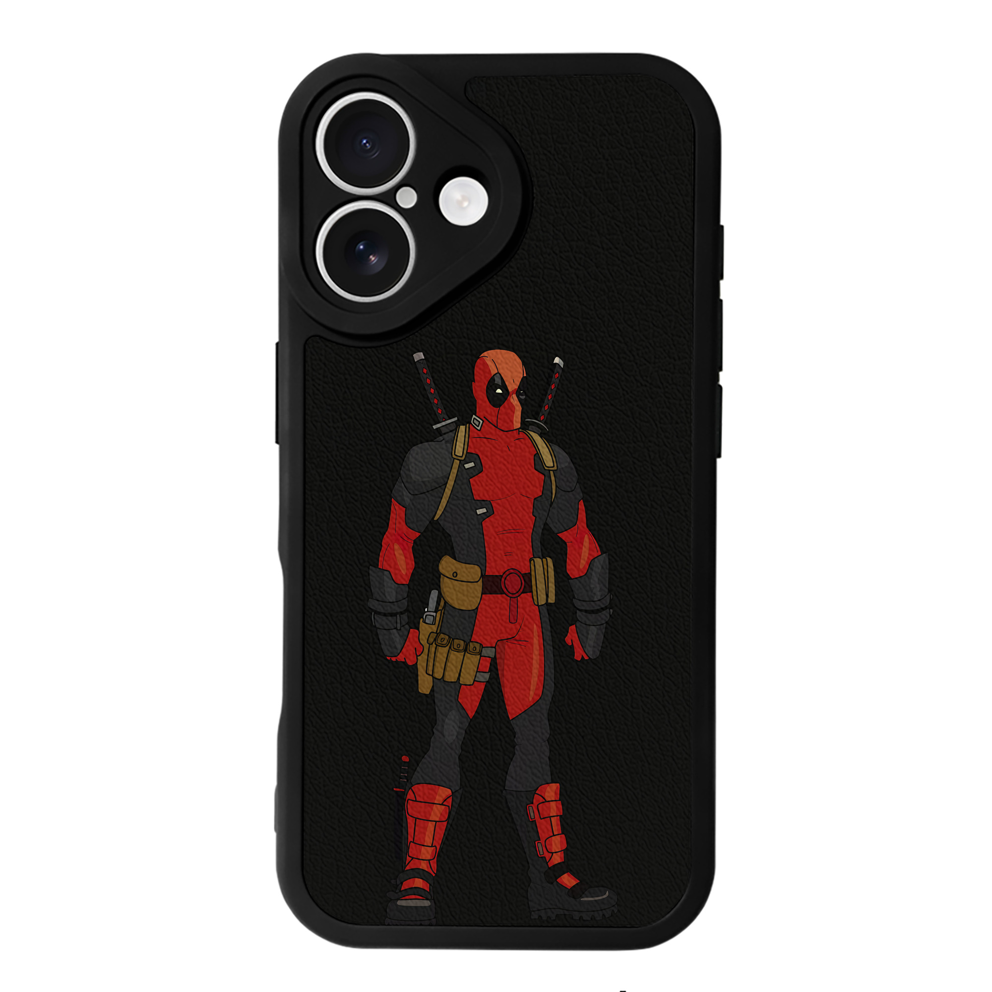 （画像用） Deadpool デッドプール 【iPhone 16シリーズ対応】シリコンスマホケース（レザー調） 材質：シリコン